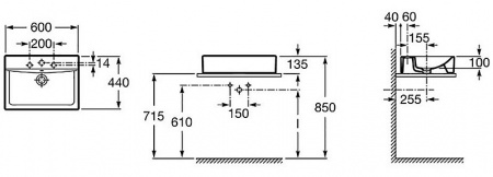 Раковина Roca Diverta 32711G000 (60 см) Раковина Roca Diverta 32711G000 (60 см)