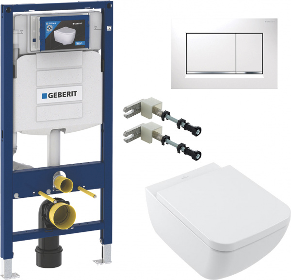     Villeroy & Boch Collaro 4626HS01 alpin,    +     Geberit Duofix 111.815.00.1   +     Geberit Duofix UP 320 111.300.00.5