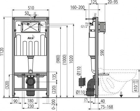     AlcaPlast Sadromodul AM101/1120 + M70 + M91 4  1   