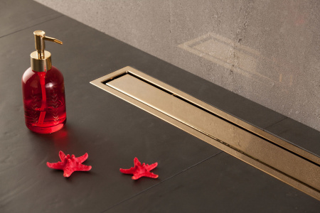 Душевой лоток Pestan Confluo Premium Gold Line 450 с решеткой Душевой лоток Pestan Confluo Premium Gold Line 450 с решеткой