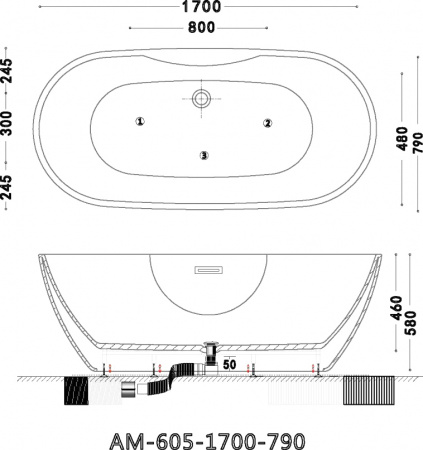  Art&Max AM-605-1700-790 170x80