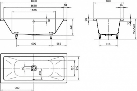   Kaldewei Avantgarde Conoduo 733   Easy-Clean