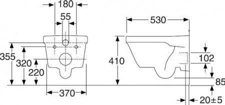 ��������  ������ ��������� Gustavsberg Hygienic Flush WWC 5G84HR01 ������������ + ������� ����������� ��� �������� Grohe Rapid SL 38775001 4 � 1 � ���