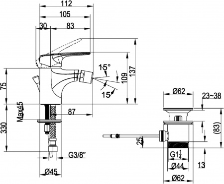  Villeroy & Boch O.novo Start TVB10520111061  