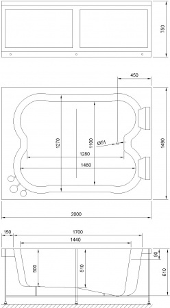   Royal Bath Hardon RB083100K 200x150,  