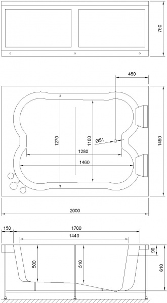   Royal Bath Hardon RB083100K 200x150,  