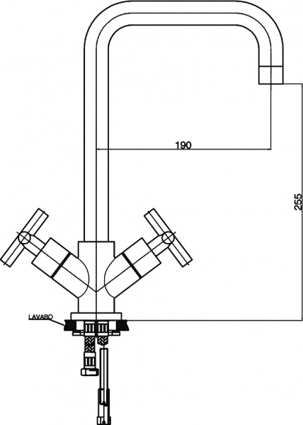 Смеситель GPD Nino LEB05 для кухонной мойки