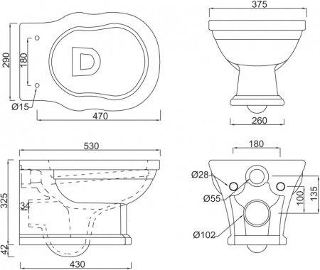 ������ ��������� BelBagno Boheme BB115CH