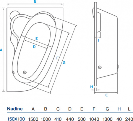   Koller Pool Nadine 150x100 R