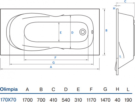  Koller Pool Olimpia 170x70