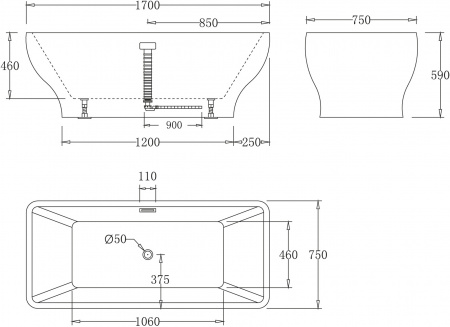   BelBagno BB73-1700 170x75