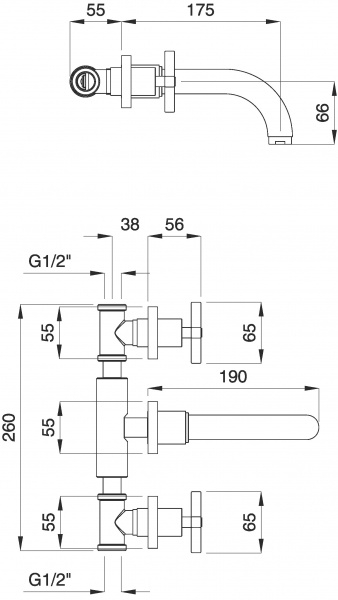 Смеситель Migliore Naxos ML.NAX-7666.CR С ВНУТРЕННЕЙ ЧАСТЬЮ, для раковины