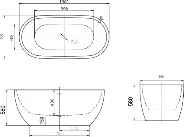   Art&Max AM-218-1500-750 150x75