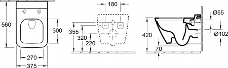 ������ ��������� Villeroy & Boch Finion 4664R0RW stone white, ceramicplus