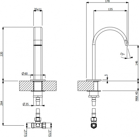  Villeroy & Boch Dawn TVT10651015161   