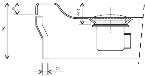 ����� ��� ������� Ravak Professional 90 ���� "����"