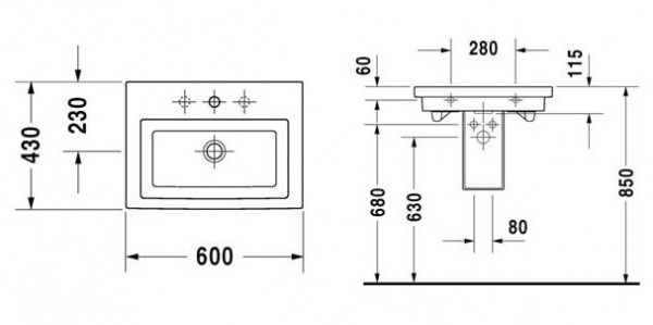 �������� Duravit 2ND Floor 0491600000 (60 ��)