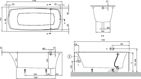   Villeroy & Boch My Art UBQ170MYA2V-01 170x75, alpin