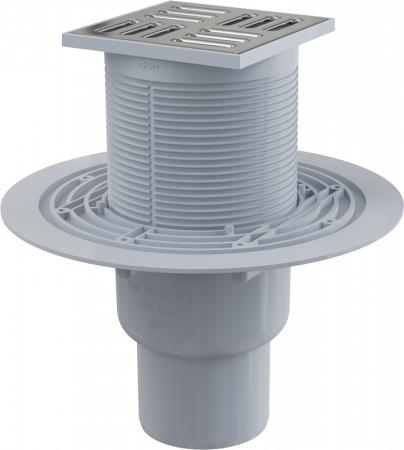 Трап для душа AlcaPlast  105 × 105/50/75, подводка – прямая, решетка – нержавеющая сталь, гидрозатвор – мокрый APV2311 Трап для душа AlcaPlast  105 × 105/50/75, подводка – прямая, решетка – нержавеющая сталь, гидрозатвор – мокрый APV2311