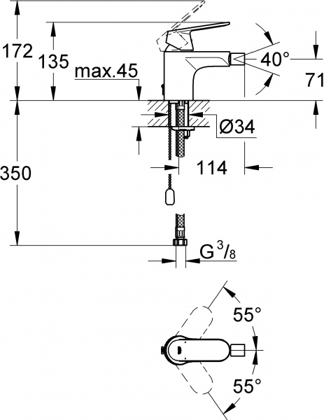  Grohe Eurosmart Cosmopolitan 32840000  