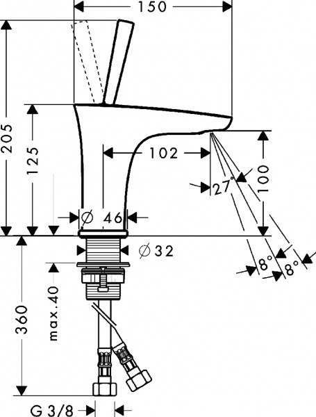  Hansgrohe PuraVida 15075400  