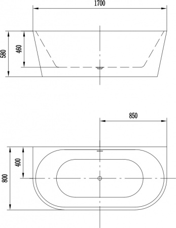 Акриловая ванна Art&Max AM-206-1700-800 170x80 Акриловая ванна Art&Max AM-206-1700-800 170x80