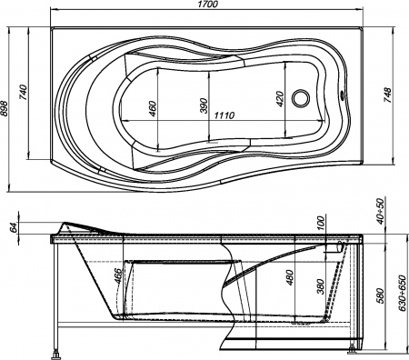   Aquanet Borneo 00205286 170x90 L  