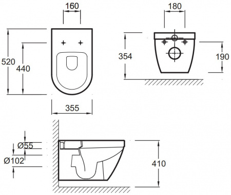 ������ ��������� Jacob Delafon Rodin+ EDY102-00