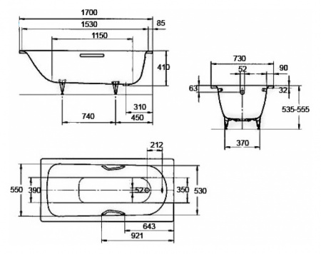   Kaldewei Advantage Saniform Plus 371-1   Easy-Clean