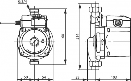  Grundfos UP 15-90 160 230V 50Hz