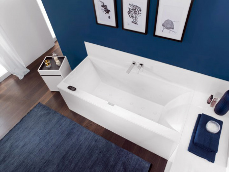 Акриловая ванна Villeroy & Boch Squaro Edge 12 UBQ170SQE2DV-RW 170x75, с ножками, слив-перелив, stone white Акриловая ванна Villeroy & Boch Squaro Edge 12 UBQ170SQE2DV-RW 170x75, с ножками, слив-перелив, stone white