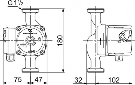 �������������� ����� Grundfos UPS 25-40 180