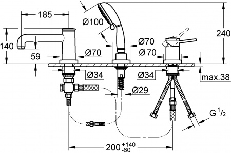  Grohe BauClassic 2511800A   , 