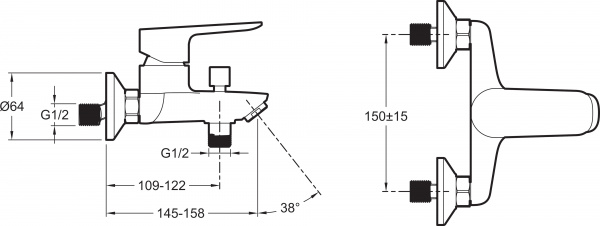  Jacob Delafon Oscar E29844-BL    