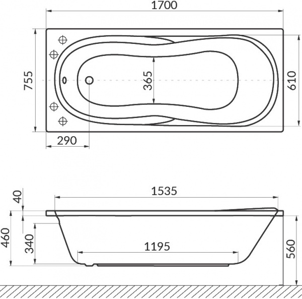   Excellent Sekwana WAEX.SEK17.NANO 170x75