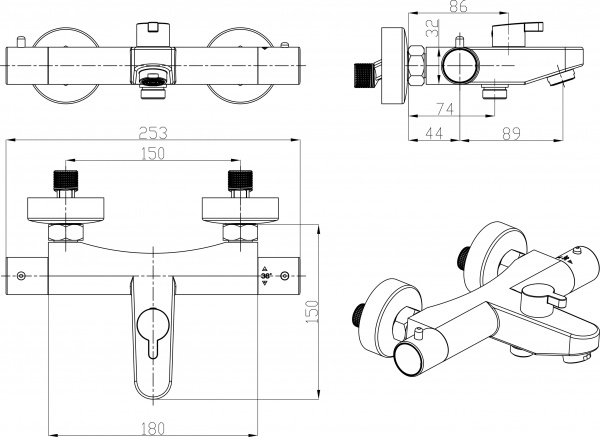 Термостат Elghansa Termo 6700857 для ванны с душем