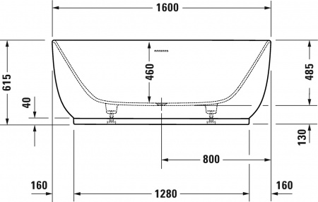 Ванна из искусственного камня Duravit Luv 700461000000000 160х75 Ванна из искусственного камня Duravit Luv 700461000000000 160х75