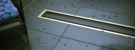 Душевой лоток Pestan Confluo Premium Gold Black Glass Line 650 Душевой лоток Pestan Confluo Premium Gold Black Glass Line 650