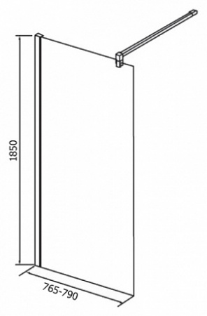 ������� ����������� RGW Walk In WA-02 800x1850 ������� ����, ������ ��������