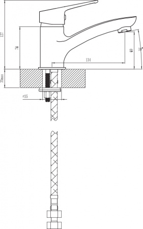  Elghansa Waschtischarm 1600575  