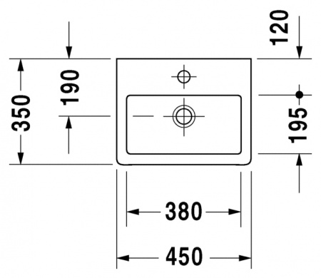 Рукомойник Duravit Vero 0704450000 (45 см) Рукомойник Duravit Vero 0704450000 (45 см)