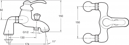  Jacob Delafon Fairfax E71091-CP   