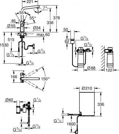  Grohe Red II Duo 30327DC1   ,  