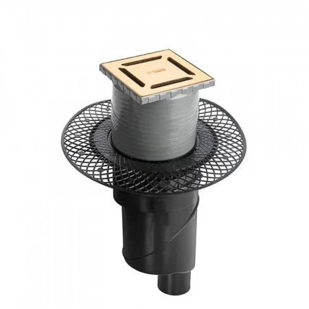 Трап водосток PLATZ Norma 100х100 нержавеющая сталь , решетка золото глянец 092058 Трап водосток PLATZ Norma 100х100 нержавеющая сталь , решетка золото глянец 092058