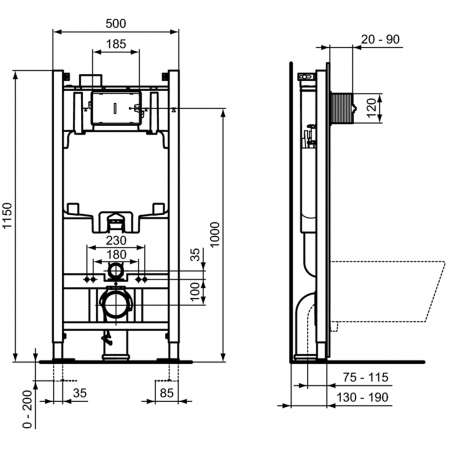     STWORKI Rotenburg WH52  +     Ideal Standard ProSys Eco Frame 2.0 R046367 + 