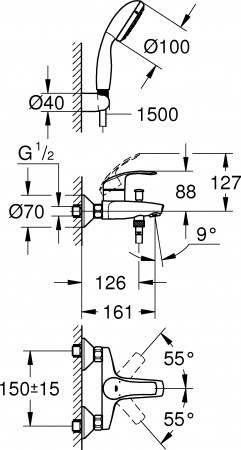  Grohe Eurosmart New 3330220A    