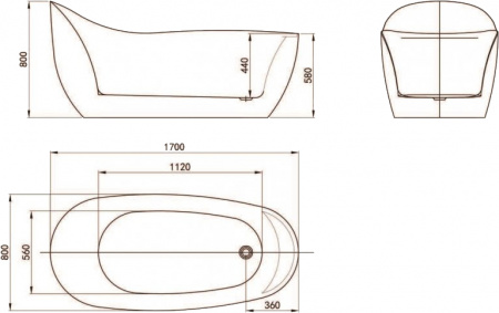   BelBagno BB205-1700-800 170x80