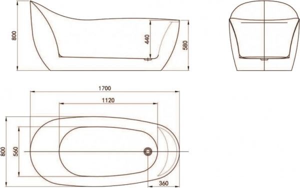   BelBagno BB205-1700-800 170x80