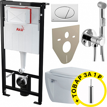 �������� ������ ��������� Duravit D-code 45700900A1 ������������ + ������� ����������� ��� �������� AlcaPlast Sadromodul AM101/1120-001 � �������, ������������� � ������������� ����� + �����