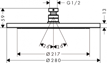   Hansgrohe Croma 280 1jet 26220670  